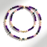 Amethyst Silver Necklace (Riya)