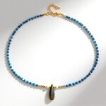 Collana in argento con Labradorite (Riya)
