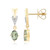 Boucles d'oreilles en or et Tanzanite verte