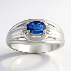 Anello in argento con Cianite del Nepal (Pallanova)