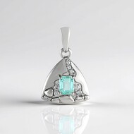 Ciondolo in argento con Smeraldo Color Paraiba (SAELOCANA)