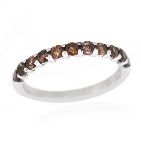 Anello in argento con Zircone Cognac