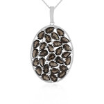 Collana in argento con Quarzo Fumè