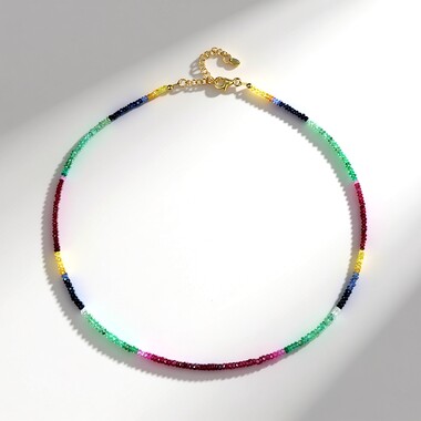 Brazilian Emerald Silver Necklace