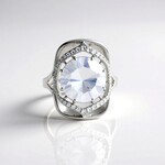 Anello in argento con Quarzo Blue Moon