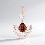 Ciondolo in argento con Zircone Rosa (Adela Silber)