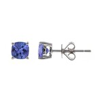 Pendientes en oro con Tanzanita AAA