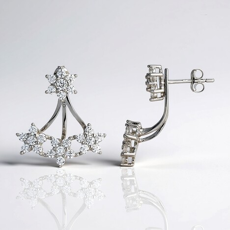 Orecchini in argento con Zircone (M de Luca)
