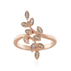 Zilveren ring met I4 (J) Diamanten