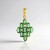 Pendentif en argent et Apatite verte