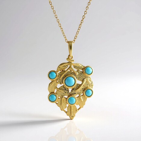 Ciondolo in argento con Turchese Sleeping Beauty