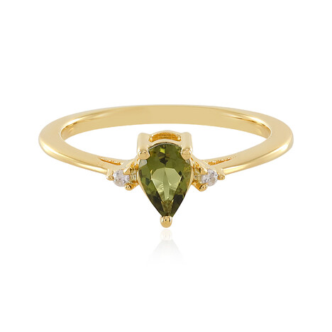 Bague en argent et Moldavite