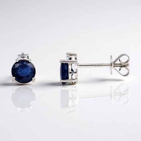 Orecchini in oro con Zaffiro Ceylon Blu (CIRARI)