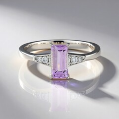 Anello in argento con Ametista Rose de France