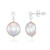Pendientes en plata con Perla plateada Freshwater (TPC)