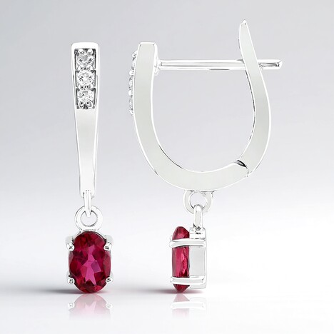 Orecchini in argento con Rubellite Brasiliana AAA