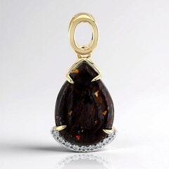 Ciondolo in oro con Opale Boulder
