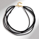Collana in argento con Spinello Nero