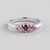 Anello in argento con Zaffiro Tramonto