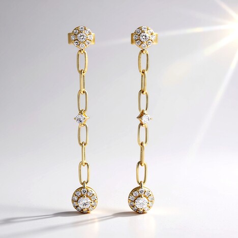 Boucles d'oreilles en or et Diamant SI1 (H) (CIRARI)
