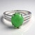 Anello in argento con Crisoprasio Imperiale