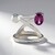 Anello in argento con Granato Magenta (de Melo Essence)