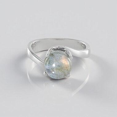 Anello in argento con Labradorite Ramata Maniry (KM by Juwelo)