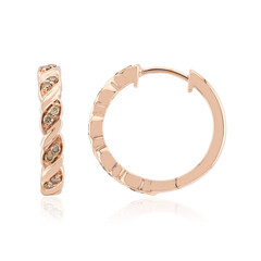 Boucles d'oreilles en or et Diamant rose de France SI1 d'Argyle 