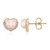 Pendientes en plata con Perla durazno Freshwater (TPC)