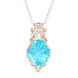 Paraiba Topaz Silver Necklace (Gems en Vogue)
