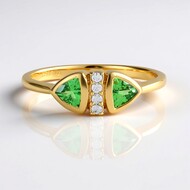 Anello in argento con Lemshuku Tsavorite