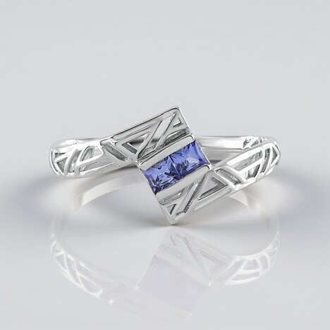Anello in oro con Tanzanite AAA (Ornaments by de Melo)