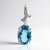 Ciondolo in argento con Topazio Blu Londra (Pallanova)