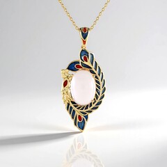 Collana in argento con Quarzo Rosa (Adela Silber)