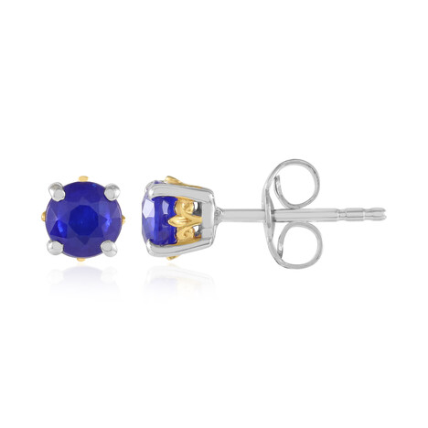Cobalt Spinel Silver Earrings (Gems en Vogue)