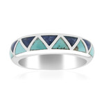 Zilveren ring met Blauwe Kingman Mohave Turkooisen (Jones Lee)