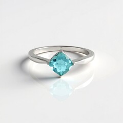 Anello in argento con Fluorite Blu Caraibico