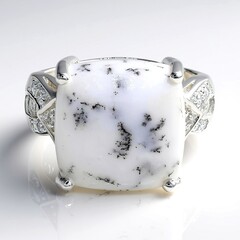 Anello in argento con Agata Dendritica