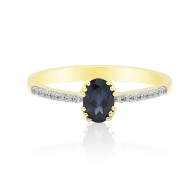 Blauer Spinell-Goldring