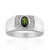 Anillo en plata con Turmalina verde de Brasil