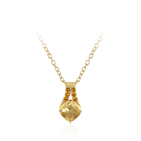 Citrin-Silberhalskette