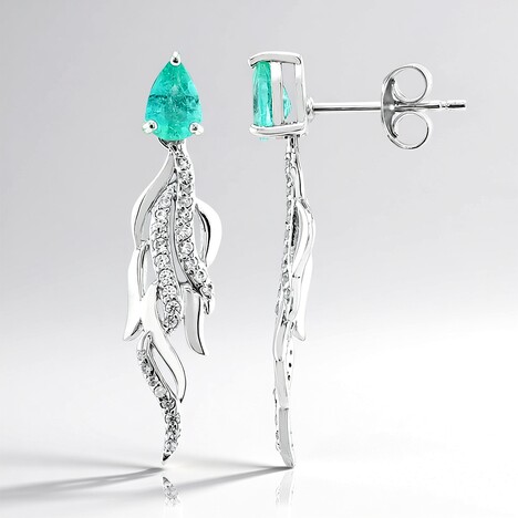 Orecchini in argento con Smeraldo Colombiano (SAELOCANA)