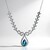 Collana in argento con Topazio Blu Londra