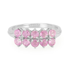 Pinkfarbener Ceylon-Saphir-Silberring