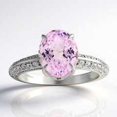 Anello in argento con Kunzite