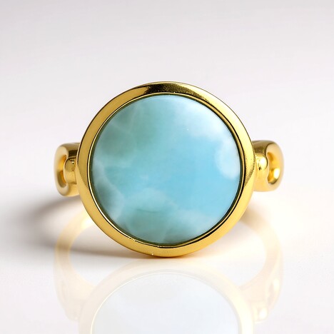 Anello in argento con Larimar