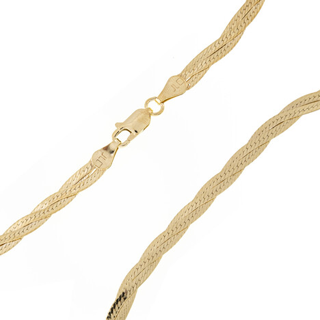 Design-Silberhalskette - 9,9 g - 45 cm - vergoldet