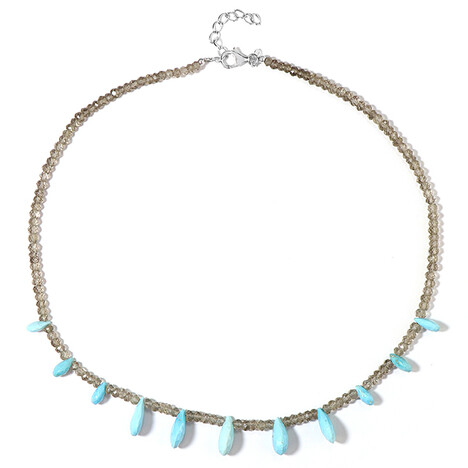 Collana in argento con Quarzo Fumè