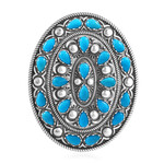 Turquoise Silver Pendant (Desert Chic)