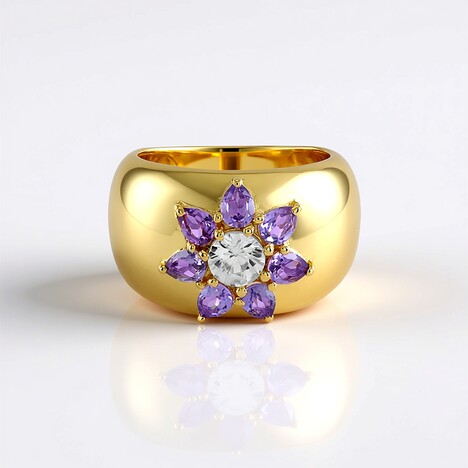Anello in argento con Zircone (Adela Silber)